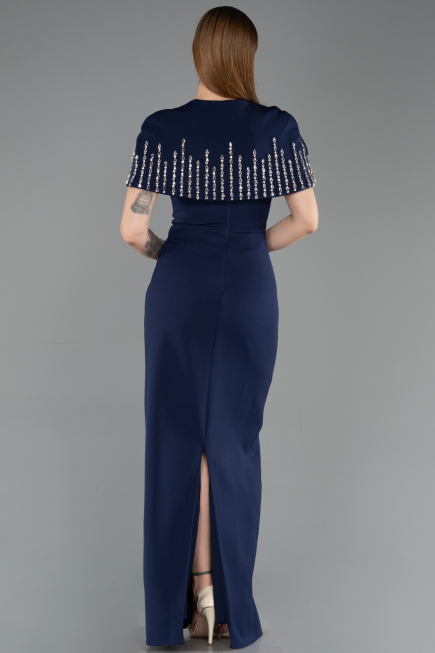 Long Navy Blue Evening Dress ABU5889