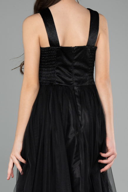 Black Long Girl Dress ABU2447