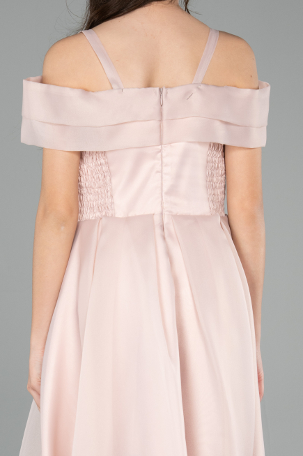 Short Powder Color Girl Dress ABK2565