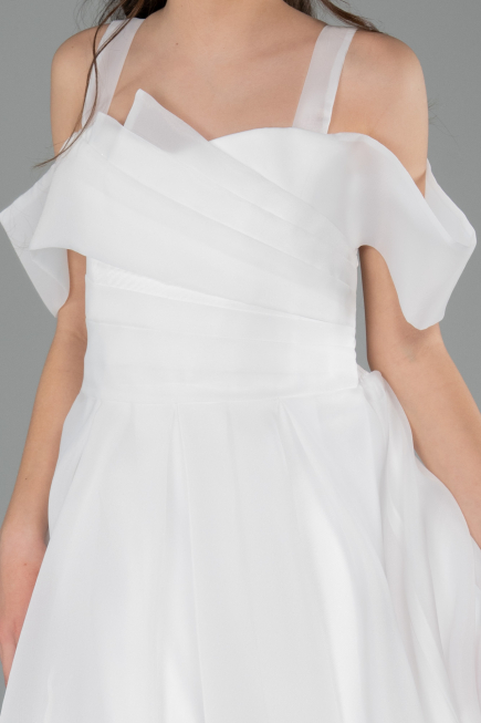 Long White Girl Dress ABU5903