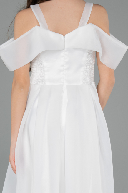 Long White Girl Dress ABU5903