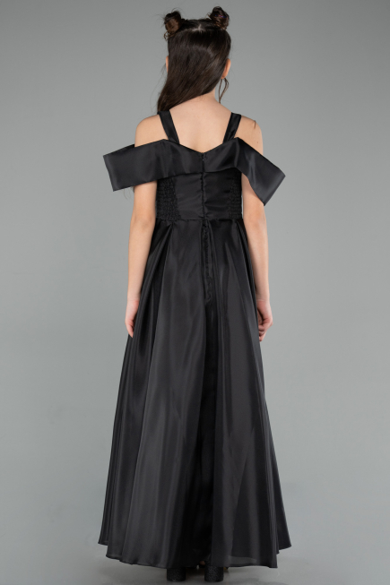 Long Black Girl Dress ABU5903