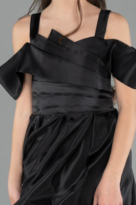 Long Black Girl Dress ABU5903