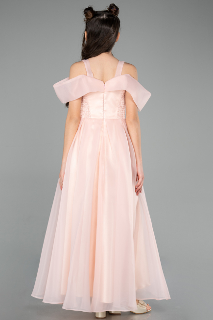 Long Salmon Girl Dress ABU5903