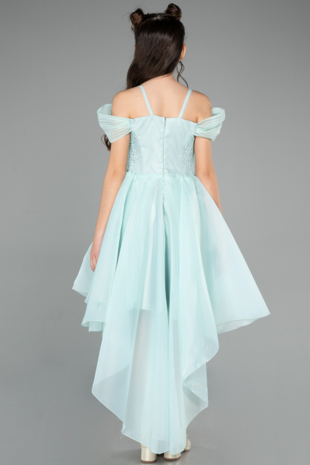 Front Short Back Long Mint Girl Dress ABO128