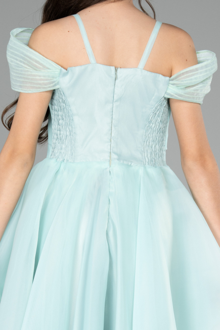 Front Short Back Long Mint Girl Dress ABO128