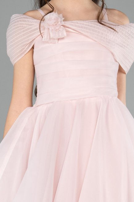 Short Powder Color Girl Dress ABK2566