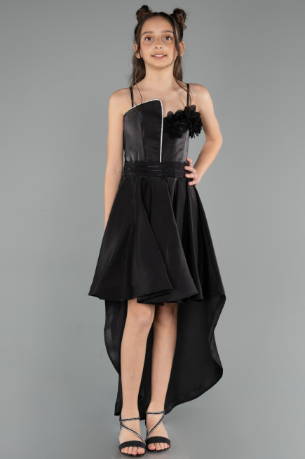 Long Black Girl Dress ABO132