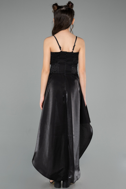 Long Black Girl Dress ABO132
