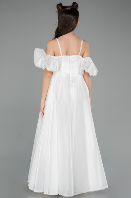 Long White Girl Dress ABU5912