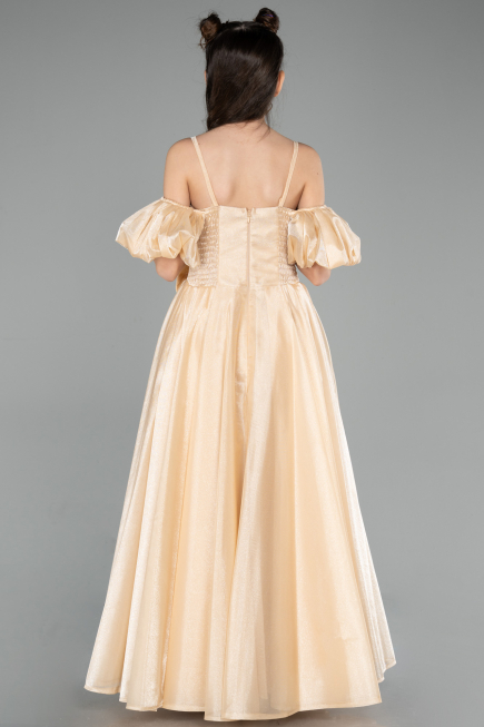 Long Gold Girl Dress ABU5912