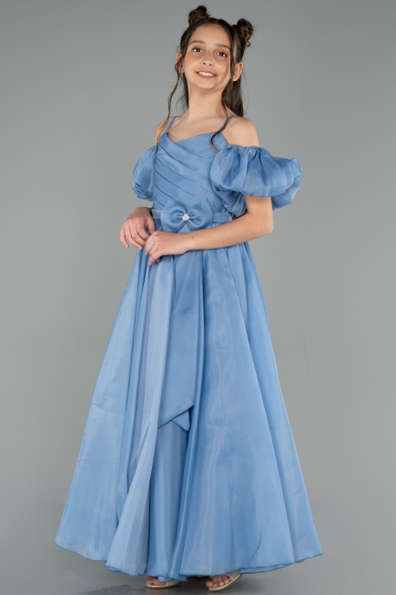 Long Blue Girl Dress ABU5912