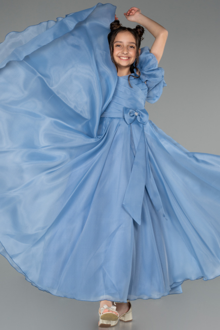 Long Blue Girl Dress ABU5912