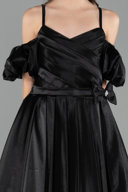 Long Black Girl Dress ABU5912