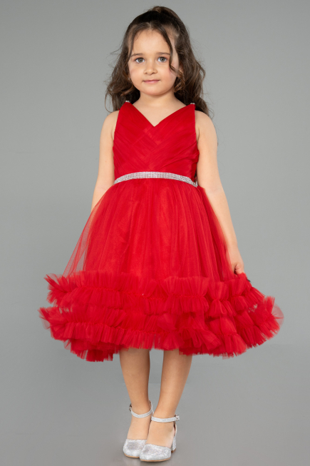 Short Red Girl Dress ABK2567