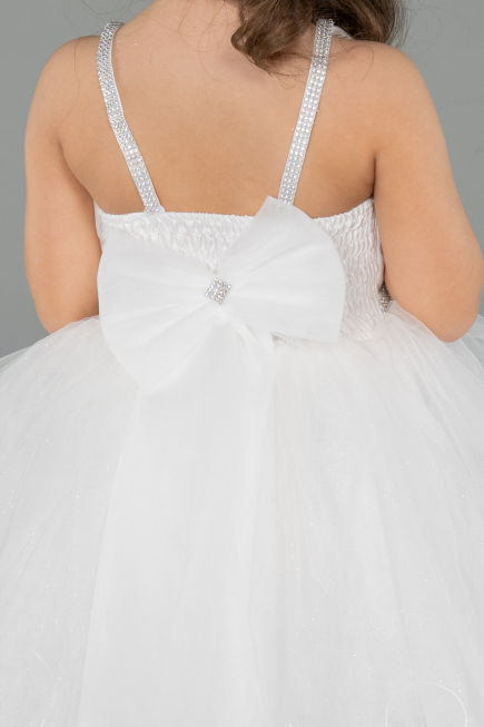 Short White Girl Dress ABK2569
