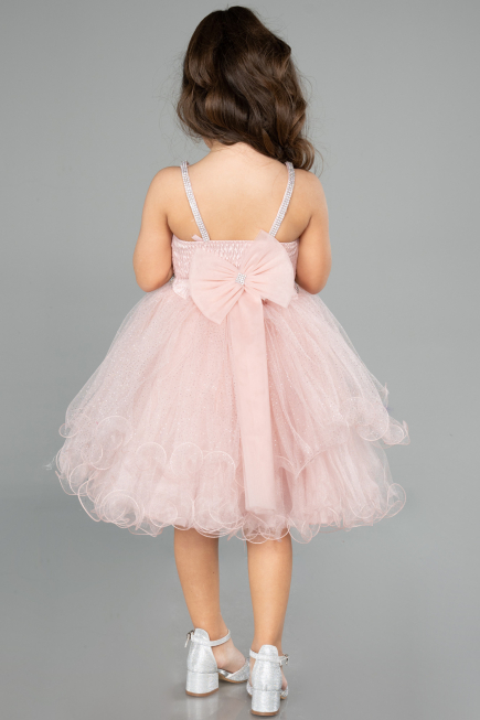 Short Rose Colored Girl Dress ABK2569