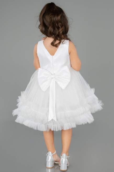 Short White Girl Dress ABK2570