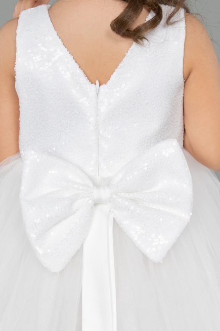Short White Girl Dress ABK2570
