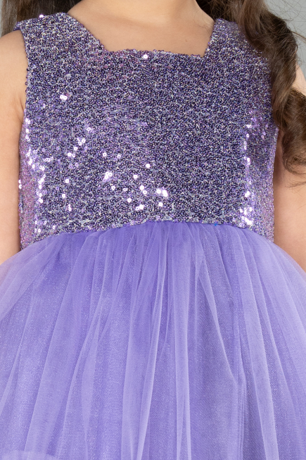 Short Purple Girl Dress ABK2570