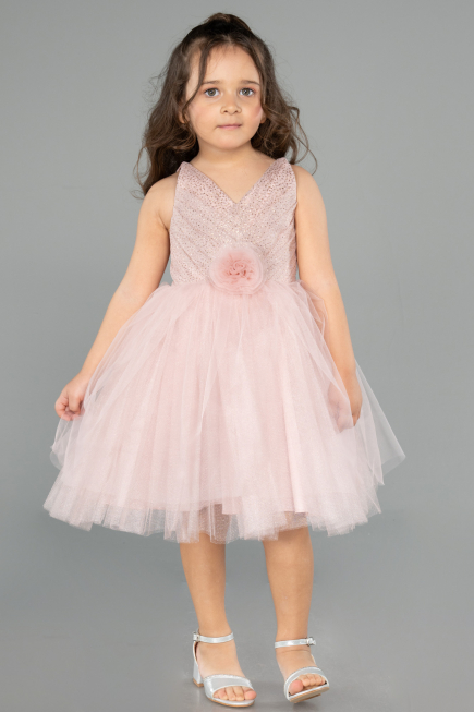 Short Rose Colored Girl Dress ABK2571