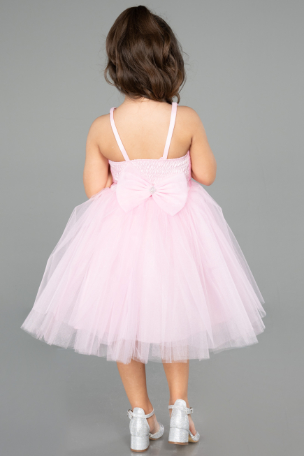Short Powder Color Girl Dress ABK2571