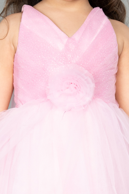 Short Powder Color Girl Dress ABK2571