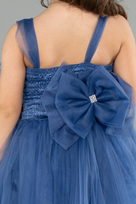 Front Short Back Long Indigo Girl Dress ABO129
