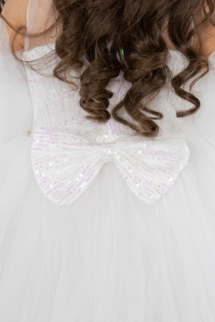 Short White Girl Dress ABK2572