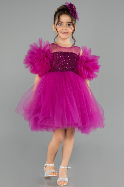 Short Fuchsia Girl Dress ABK2572