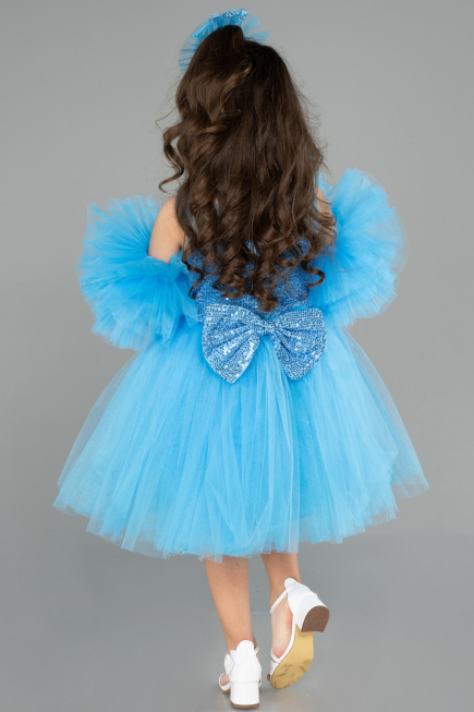 Short Blue Girl Dress ABK2572