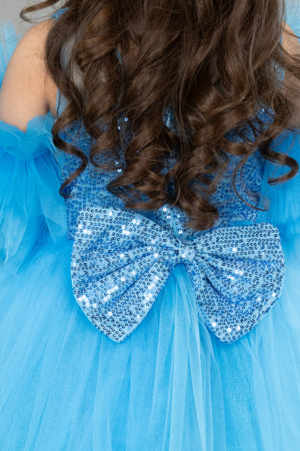 Short Blue Girl Dress ABK2572