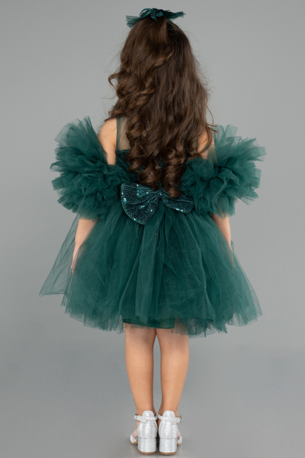 Short Green Girl Dress ABK2572