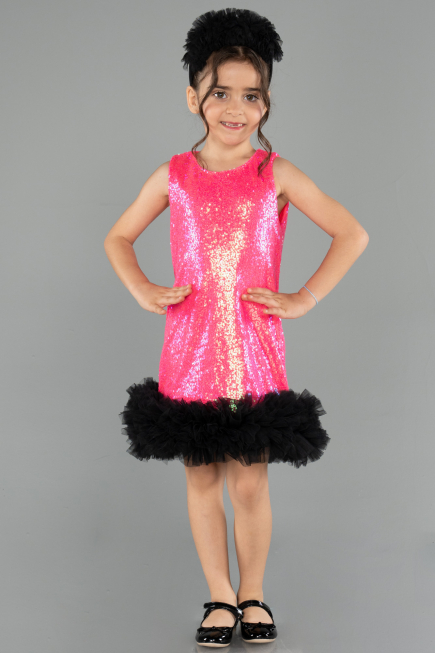 Short Fuchsia Girl Dress ABK2574
