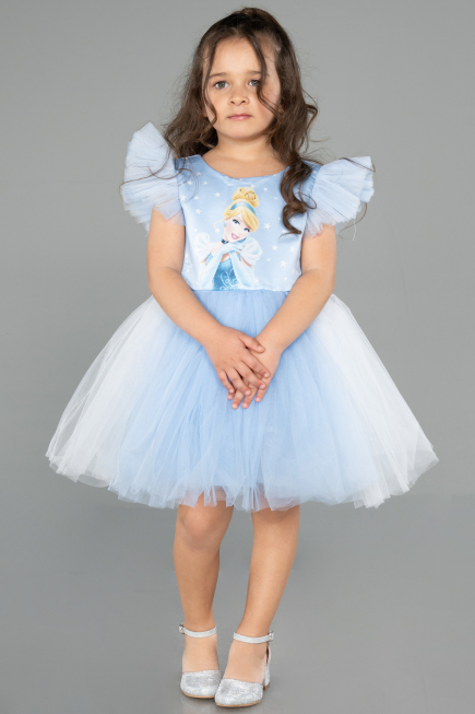 Short Blue Girl Dress ABK2575