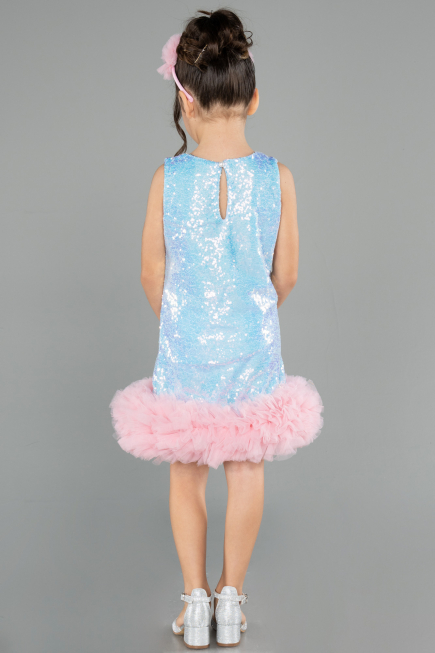Short Blue Girl Dress ABK2574