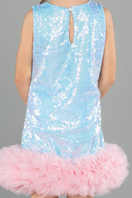 Short Blue Girl Dress ABK2574