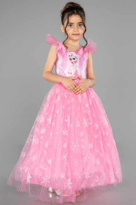 Long Pink Girl Dress ABU5906