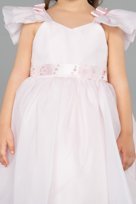 Long Powder Color Girl Dress ABU3722