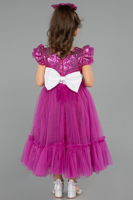 Long Fuchsia Girl Dress ABU4033