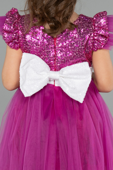 Long Fuchsia Girl Dress ABU4033