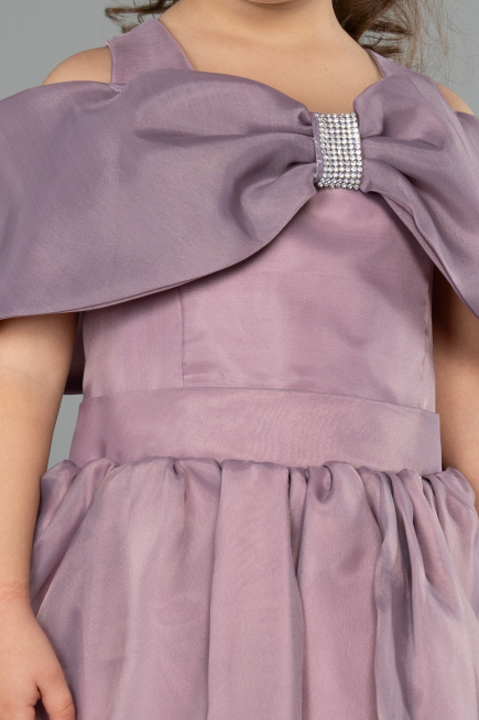 Front Short Back Long Lavender Girl Dress ABO107