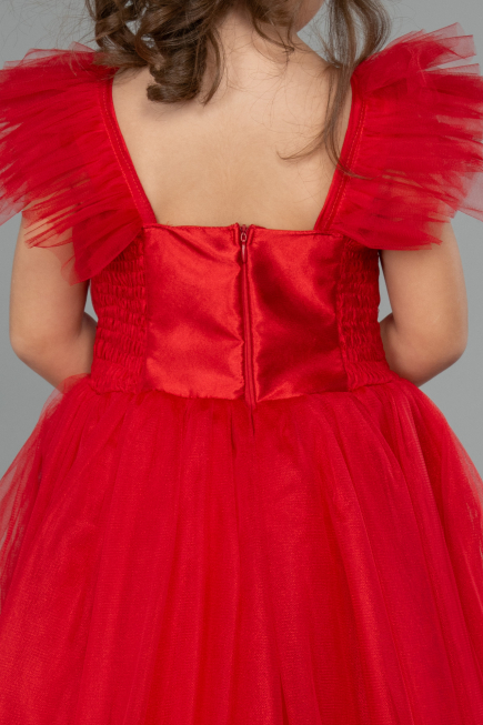 Red Long Girl Dress ABU4239