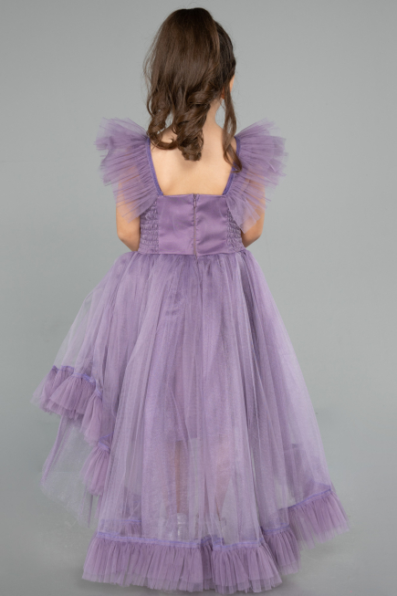 Lavender Long Girl Dress ABU4239