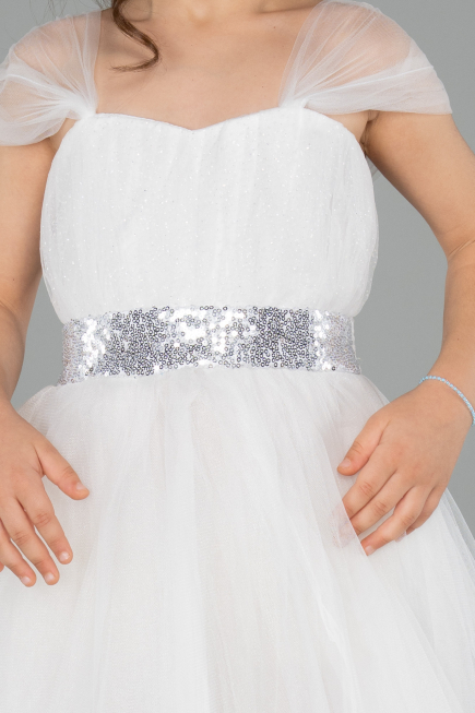 Long White Girl Dress ABU3566