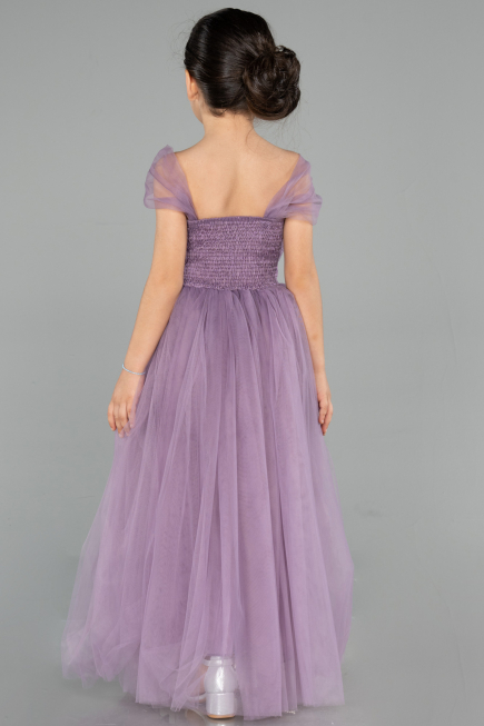 Lavender Long Girl Dress ABU3566