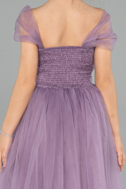 Lavender Long Girl Dress ABU3566