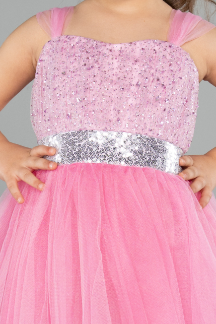 Long Pink Girl Dress ABU3566