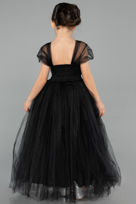 Long Black Girl Dress ABU3566