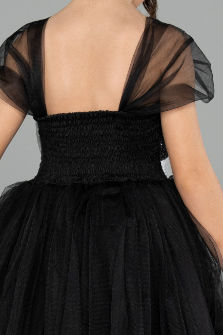 Long Black Girl Dress ABU3566